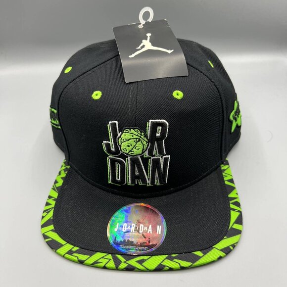 Air Jordan Hat Men Black Green Mad as a Mars Hare Jumpman Strap‎ Back Cap New
